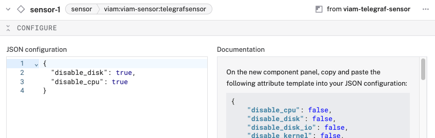 Configure a component or service.
